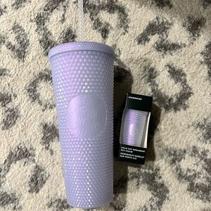 Starbucks Venti 24oz Icy Studded Tumbler Cup with ornament keychain